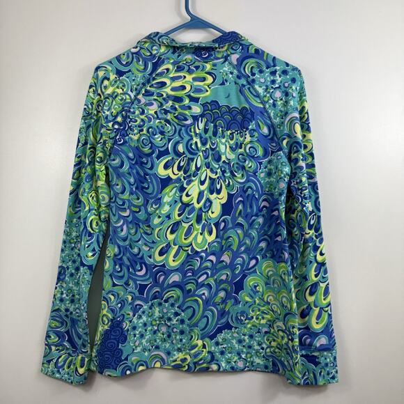 Lilly Pulitzer Skipper Popover Zip Jacket Sea Blue Lilly's Lagoon UPF 50+ Beach - Picture 11 of 12